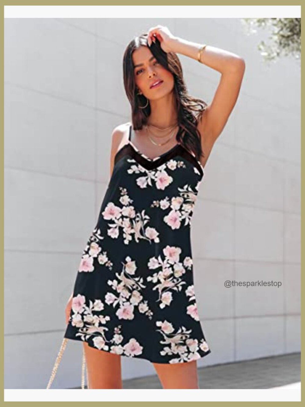 Rayon and Spandex Sleeveless Nightgown with Lace Detail - Picture 5 of 7